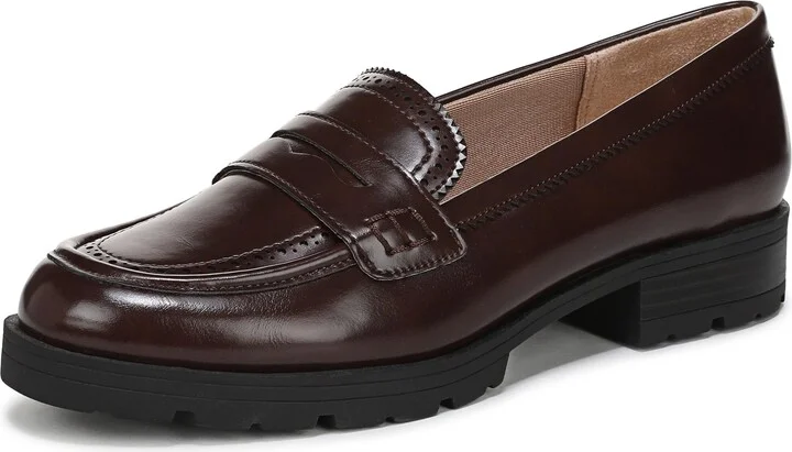 LifeStride Women's London 3 Loafer Cognac Brown 7 W