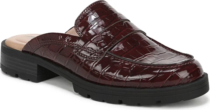 Cali Wine Croc Patent Faux Leather