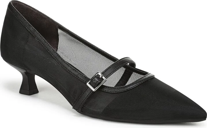 LifeStride Women's Madelyn Mary Jane Pointed Toe Kitten Heel Pumps