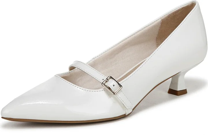 LifeStride Womens Madelyn Pump White Patent 8.5 M