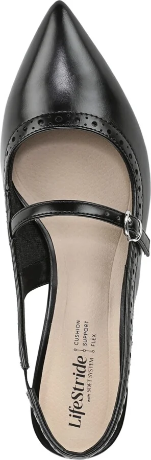 LifeStride Women's Marilyn Pointed Toe Kitten Heel Slingback Pumps - Image 4
