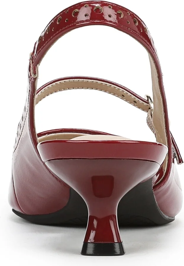 LifeStride Women's Marilyn Pointed Toe Kitten Heel Slingback Pumps - Image 7