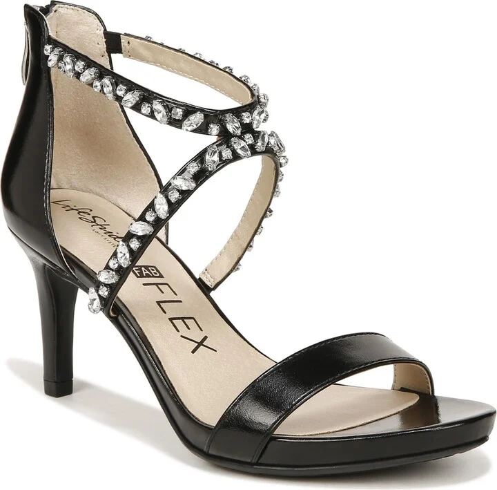 LifeStride Womens Memories Strappy Dress Heeled Sandal
