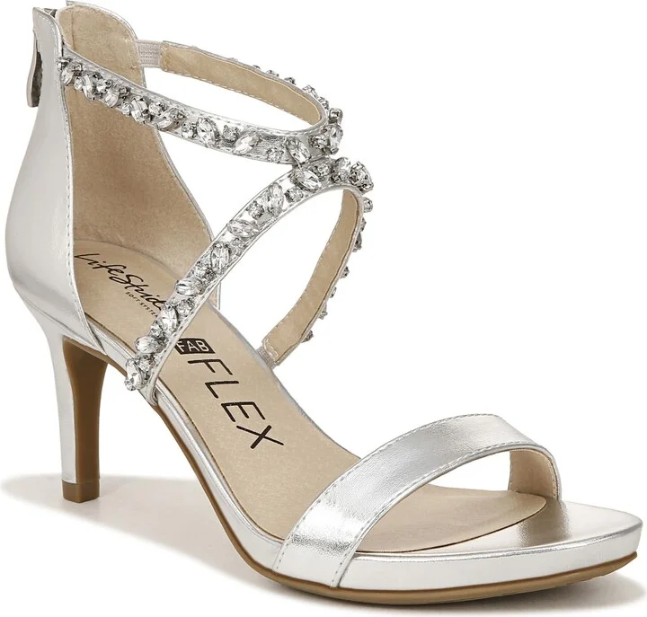 LifeStride Womens Memories Strappy Dress Heeled Sandal