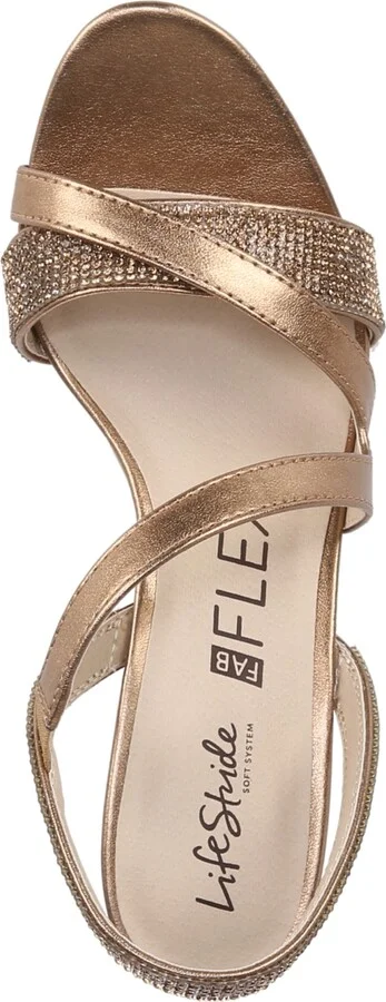 LifeStride Women's Mia Glitz Asymmetrical Strappy Dress Sandals - Image 4