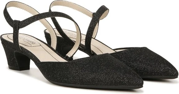 LifeStride Women's Minimalist Slingback Pewter Rhinestone Fabric 9.5 M - Image 3