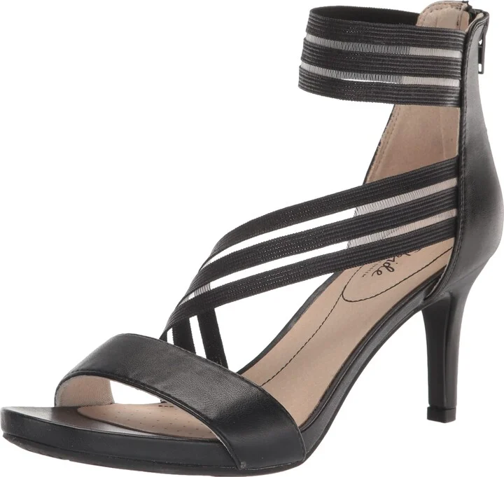 LifeStride Womens Mystique Strappy Dress Sandal Black 8.5 M