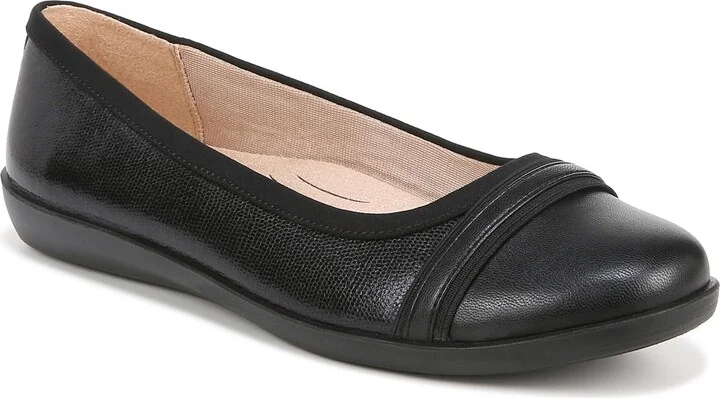 LifeStride Womens Nile Ballet Flats Black 5 M