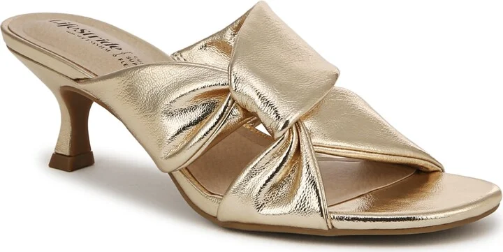 LifeStride Women's Nori Slide Kitten Heel Sandals