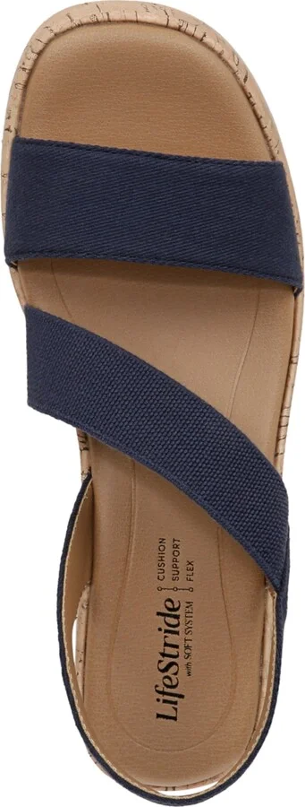 LifeStride Women's Odette Square Open Toe Wedge Sandals - Image 8
