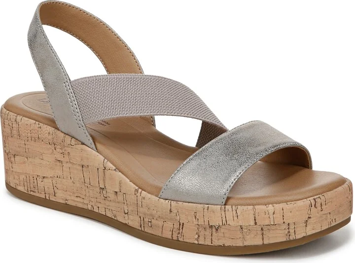 LifeStride Women's Odette Square Open Toe Wedge Sandals
