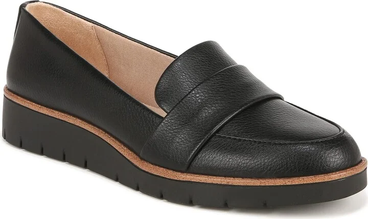 LifeStride Womens Ollie Loafer Black Smooth 11 W