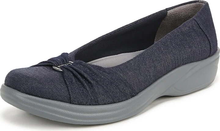 LifeStride Women's Paige Comfort Flat Loafer Navy Blazer 8.5 M