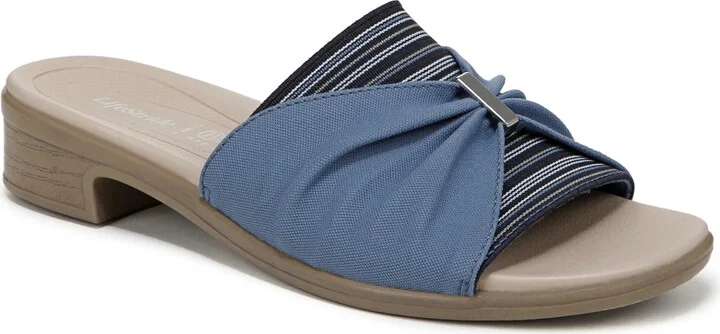LifeStride Women's Paradise Washable Block Heel Slide Sandals