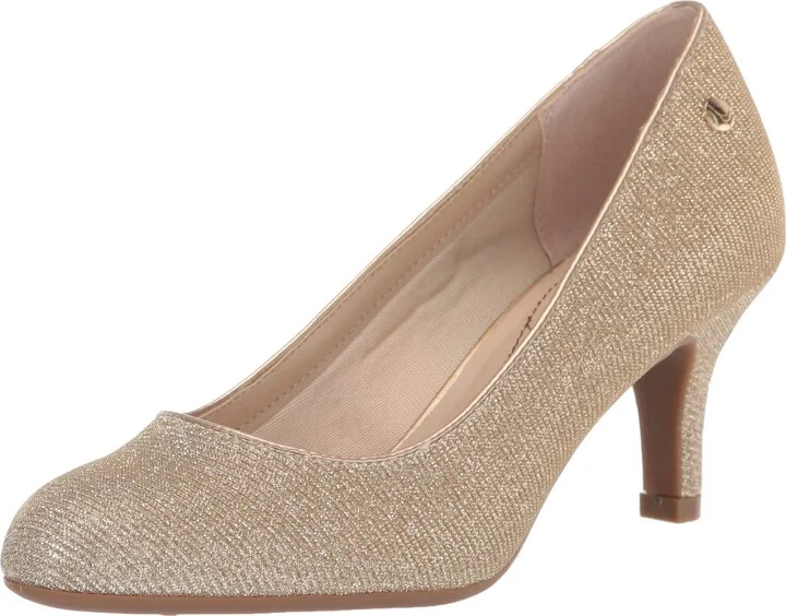LifeStride Womens Parigi Pumps Platino Gold Shimmer 7.5 W