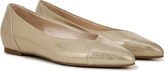 LifeStride Women's Promise Ballet Flat Platino Gold 8 W - Image 2
