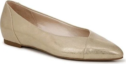 LifeStride Women's Promise Ballet Flat Platino Gold 8 W