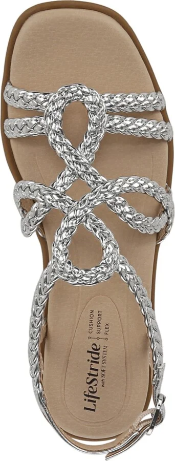 LifeStride Women's Reagan Open Square Toe Strappy Slingback Sandals - Image 8