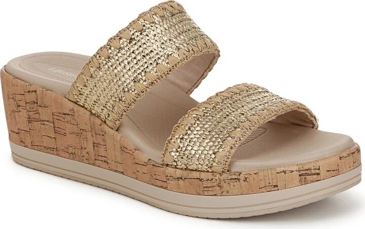 LifeStride Women's Resort Washable Slide Wedge Sandals