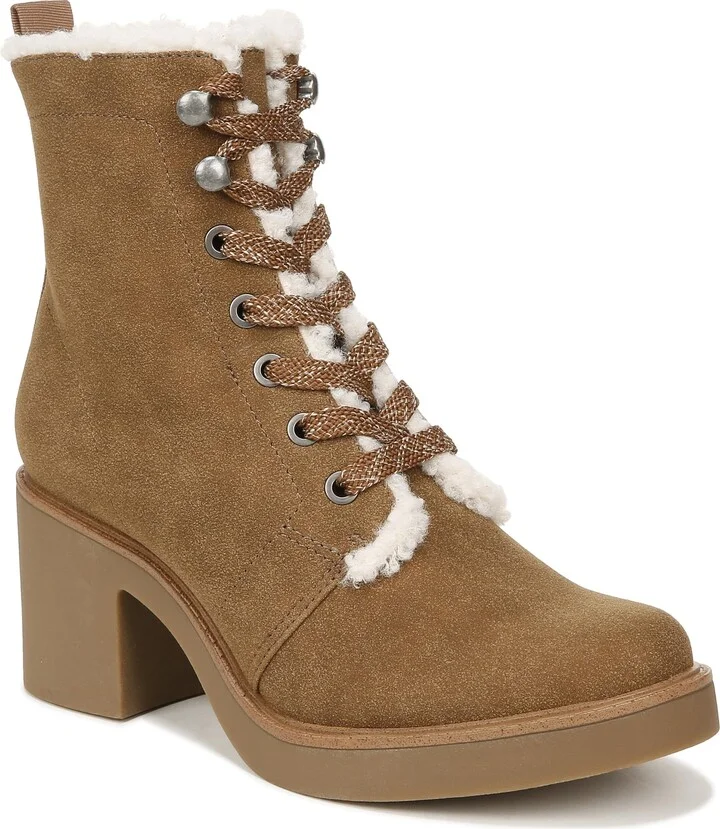 LifeStride Womens Rhodes Cozy Ankle Boot Fawn Beige 7 W
