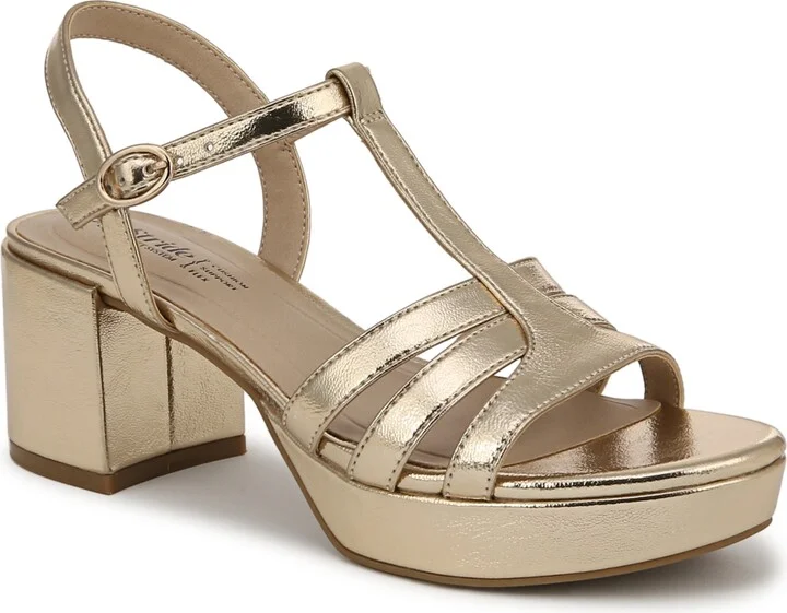 LifeStride Women's Rio Strappy Platform Block Heel Dress Sandals