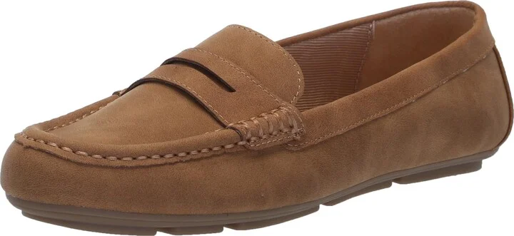 LifeStride Womens Riviera Slip On Loafers Tan 8.5 M