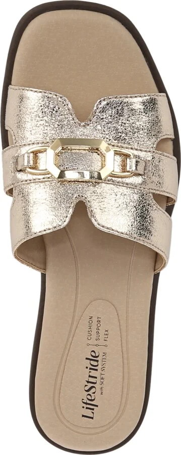 LifeStride Women's Royalty Bit Square Open Toe Slide Sandals - Image 4