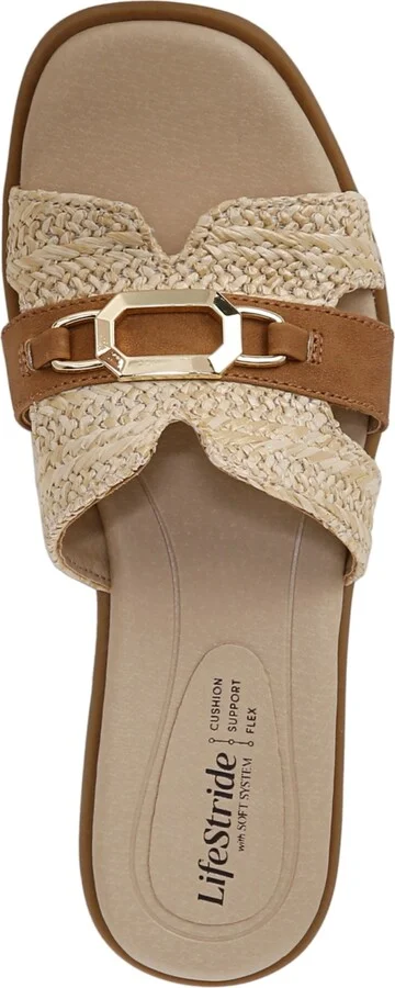 LifeStride Women's Royalty Bit Square Open Toe Slide Sandals - Image 10