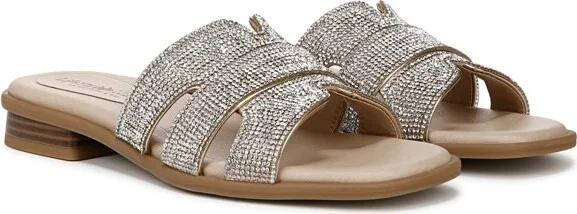 LifeStride Women's Royalty Bling Slide Sandal Gold Metallic 6 W - Image 2
