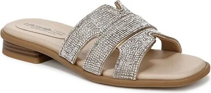 LifeStride Women's Royalty Bling Slide Sandal Gold Metallic 6 W