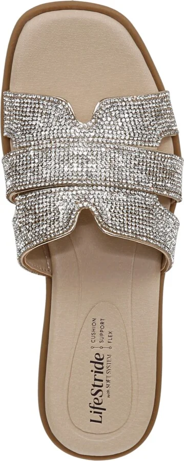 LifeStride Women's Royalty Bling Square Toe Slide Sandals - Image 4