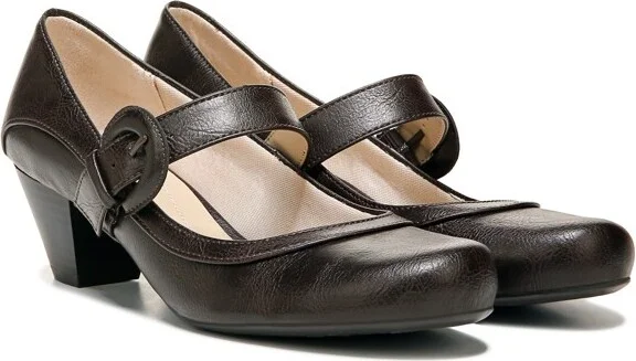 LifeStride Women's Rozz Mary Jane Flat Navy 7 W - Image 3