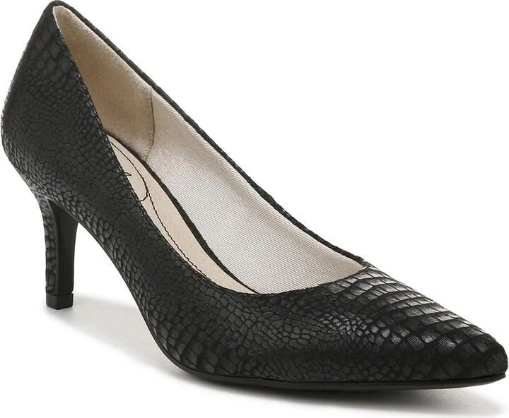 LifeStride Womens Sevyn Pump Black Croco 8 W