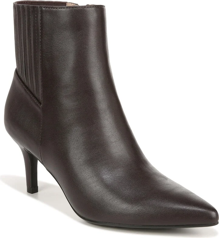 LifeStride Womens Sienna Pointed Toe Ankle Boot Chocolate Brown 11 W