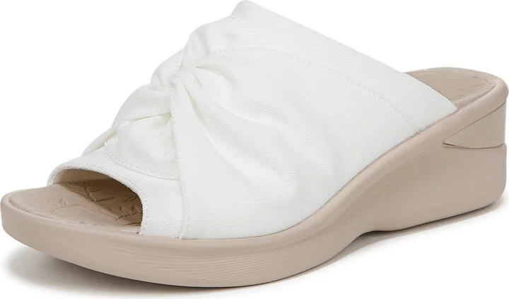 LifeStride Women's Smile 3 Slide Sandal Bright White 10 M