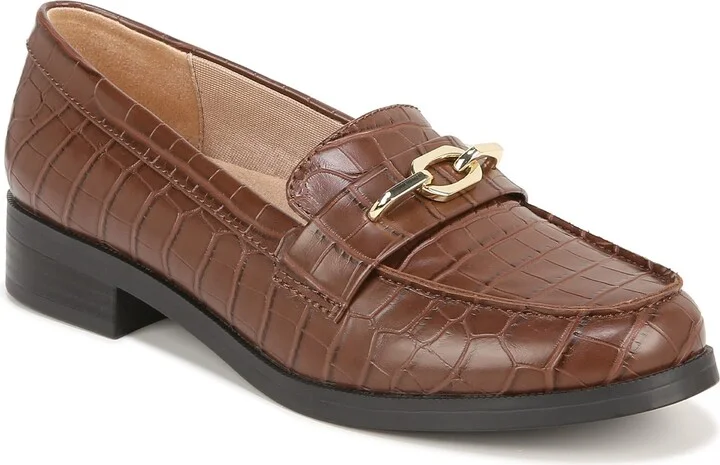 LifeStride Womens Sonoma Slip On Loafers Cocoa 9 W