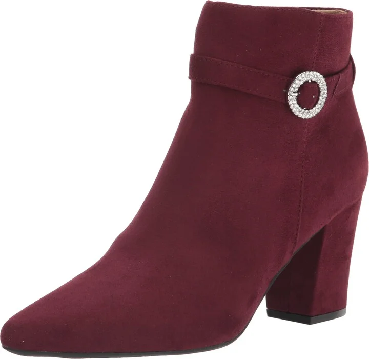 LifeStride Womens Sparkle Ankle Boot Pinot Noir 6 M