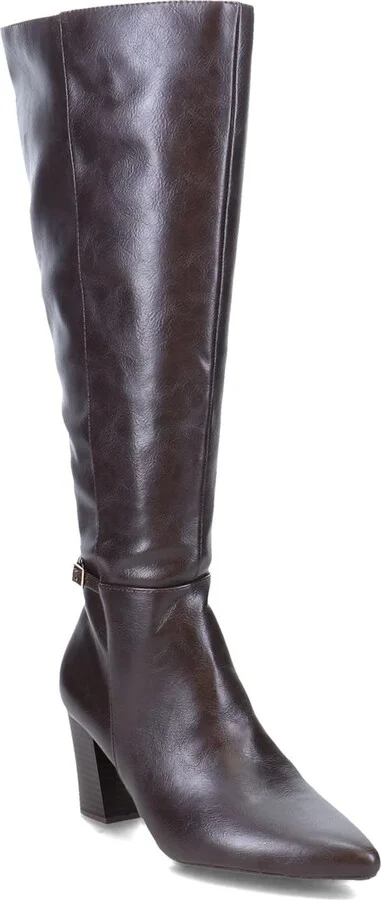 LifeStride Womens Stratford-WC Wide Calf Knee High Boot Dark Chocolate 6.5 M