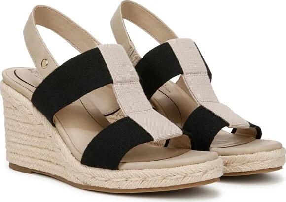 LifeStride Women's Tallulah Espadrille Wedge Sandal Black/Natural 7 W - Image 2