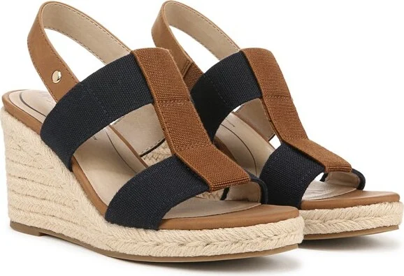 LifeStride Women's Tallulah Espadrille Wedge Sandal Black/Natural 7 W - Image 4