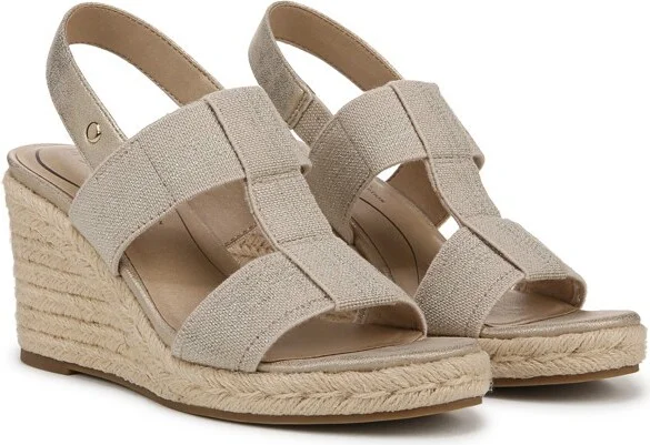 LifeStride Women's Tallulah Espadrille Wedge Sandal Black/Natural 7 W - Image 5