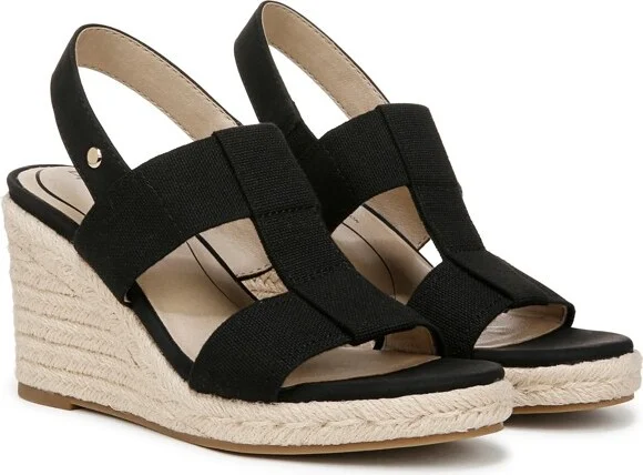 LifeStride Women's Tallulah Espadrille Wedge Sandal Black/Natural 7 W - Image 8