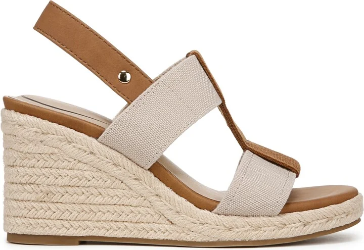 LifeStride Women's Tallulah Espadrille Wedge Sandals - Gold Fabric/Faux Leather - Image 10