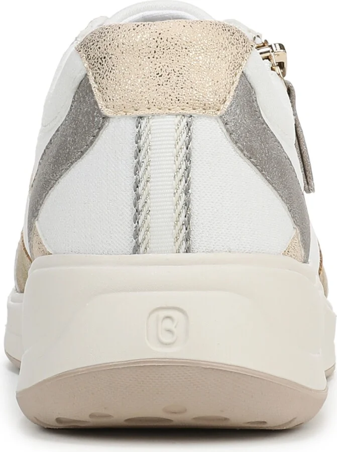LifeStride Women's Teamplayer Washable Round Toe Slip On Sneakers - White Multi Mesh Fabric/Faux Leather - Image 3