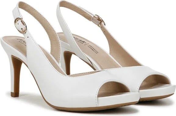 LifeStride Womens Teller 2 Dress Slingback Peep Toe Pumps Tender Taupe 8 W - Image 7