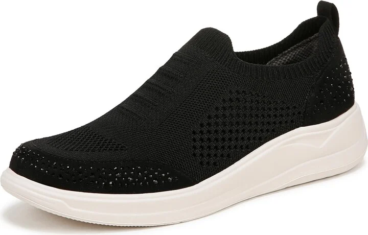 LifeStride Women's Timeless Bright Slip-On Sneakers Sneaker Black 9.5 M