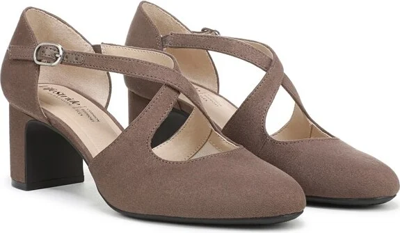 LifeStride Women's Tracy Strappy Block Heel Pump Tender Taupe 8 M - Image 3
