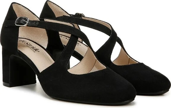 LifeStride Women's Tracy Strappy Block Heel Pump Tender Taupe 8 M - Image 4