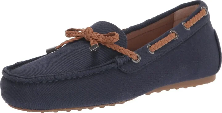 LifeStride Womens Transport Loafer Lux Navy 7 W
