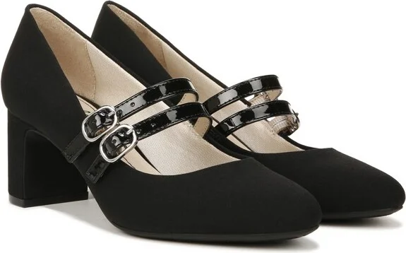 LifeStride Women's True Block Heel Mary Jane Dress Pump Black Smooth 7 W - Image 3